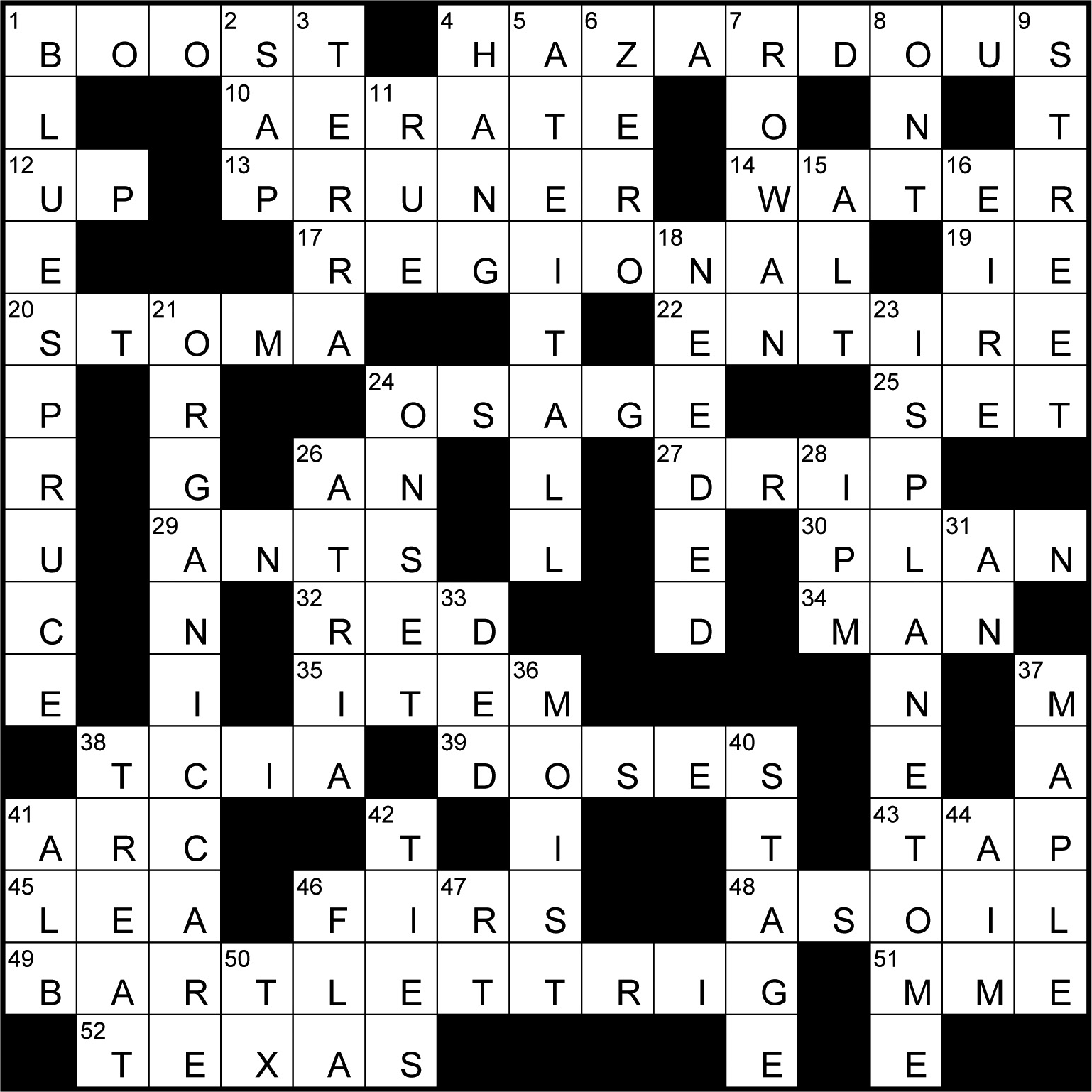Show and Tell - Crossword Puzzle